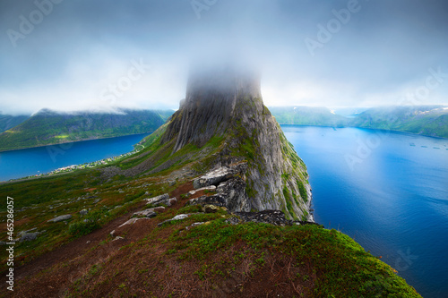 Segla mountain on Senja island in northern Norway as seen from the Hesten trail photo