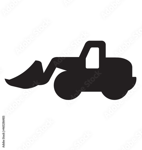 earthmover digger silhouette simplified
