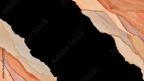 Abstract texture background. Layers of watercolor painted paper. Torn edges.