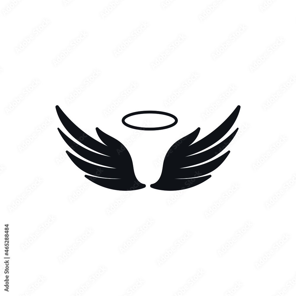 Dog with Wings Icon Vector Set. Angel Illustration Sign Collection. Wings  Symbol Stock Vector - Illustration of report, contract: 206035892