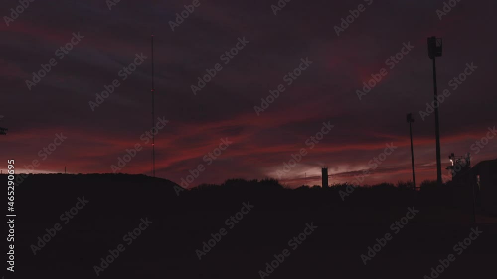 West Texas sunset as clouds roll by with a pink and blue sky West Texas sunset as clouds roll by with a pink and blue sky