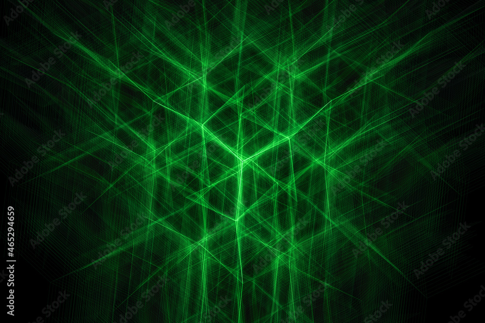 Fototapeta premium green lines on a black background. textura
