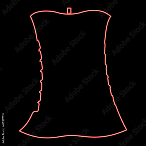 Neon apple core red color vector illustration flat style image