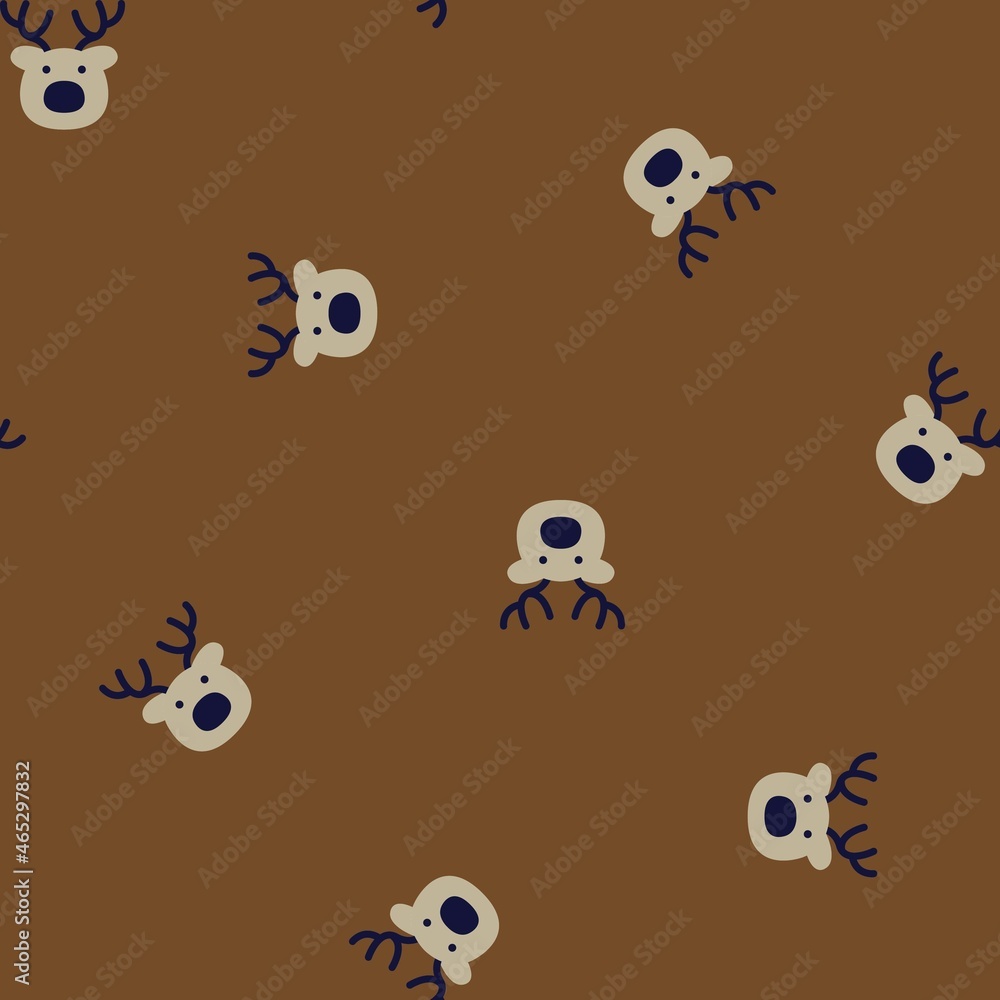 Christmas Reindeer seamless pattern design