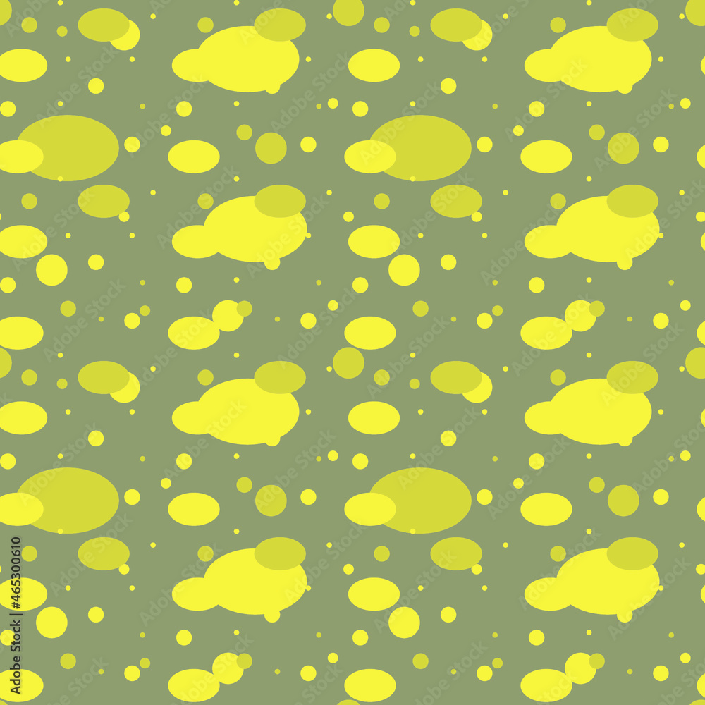 custom made wallpaper toronto digitalBright yellow oval abstract spots on khaki background seamless vector pattern