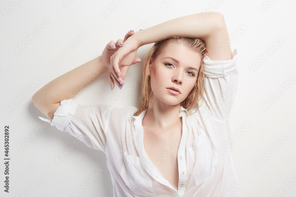 portrait of Wet Sexy Girl. Beautiful Blond Woman portrait of Wet Sexy Girl. Beautiful Blond Woman