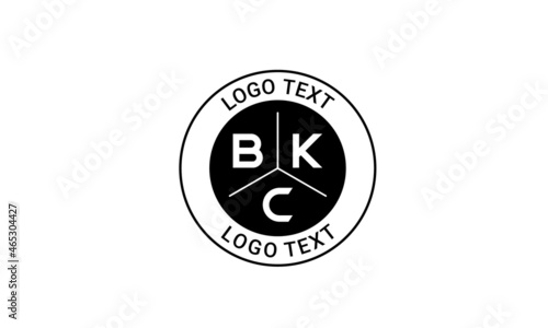 Vintage Retro BKC Letters Logo Vector Stamp