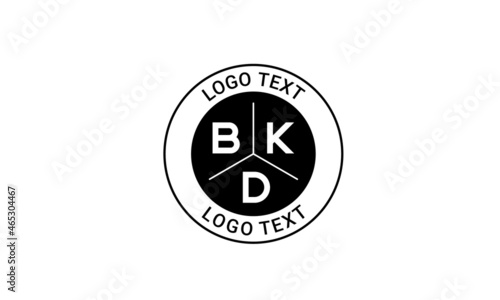 Vintage Retro BKD Letters Logo Vector Stamp