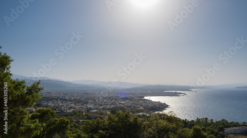 Scenic view on the landscape of Crete and Chania