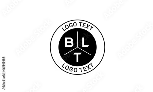Vintage Retro BLT Letters Logo Vector Stamp