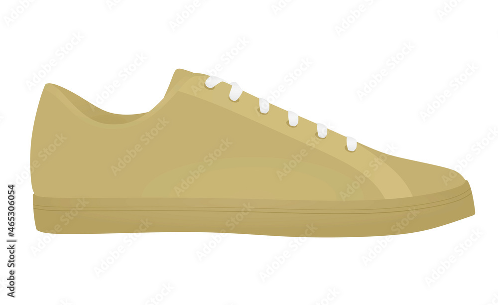 Brown sneaker shoe. vector illustration Brown sneaker shoe. vector illustration
