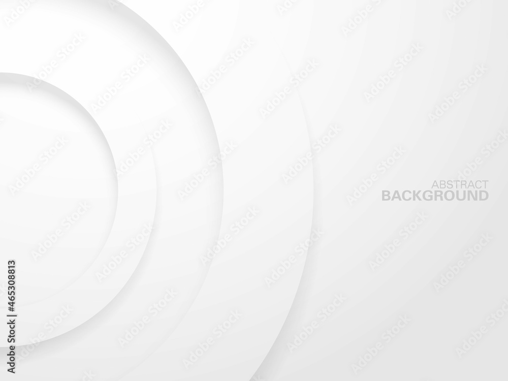 gray gradient abstract background with realistic circle shape and shadow