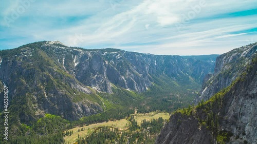 Another panorama from upper Yosemite Falls viewpoint in spring photo