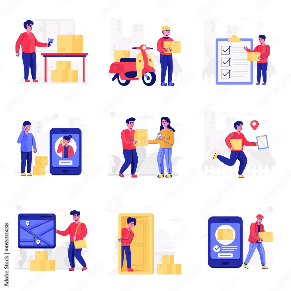 Flat Vectors Set of Logistic Workers
Flat Vectors Set of Logistic Workers