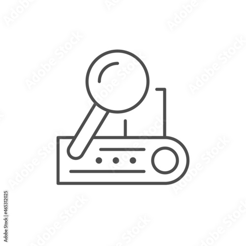 Production line inspection outline icon