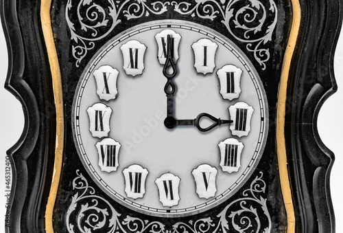 Alte Antike Rahmenuhr aus Holz mit Zifferblatt