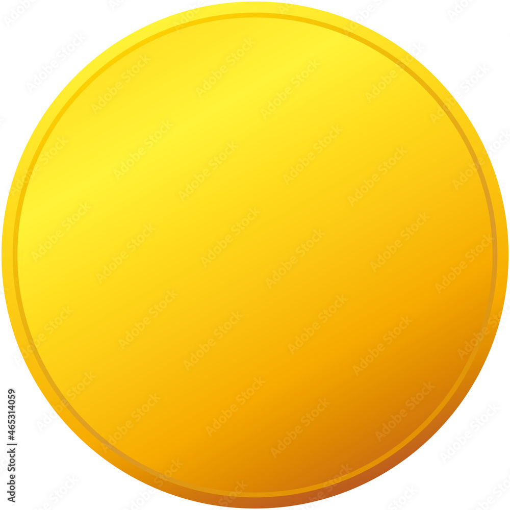 シンプルなグラデーションの金メダルのイラスト