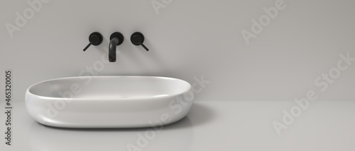 Fotografija Sink basin and faucet, bathroom interior