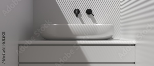 Slika na platnu Sink basin and faucet, bathroom interior