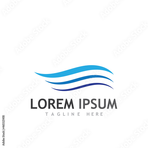 Wallpaper Mural Water wave icon vector Torontodigital.ca