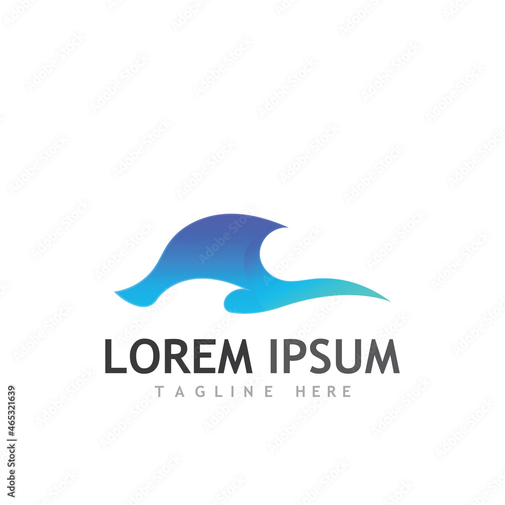 Water wave icon vector Water wave icon vector