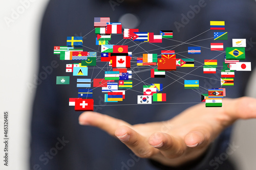 international flags 3d global partner © vegefox.com
