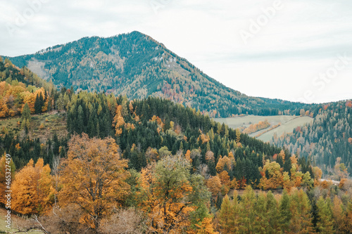 Beautiful autumn in the mountains in Austria.