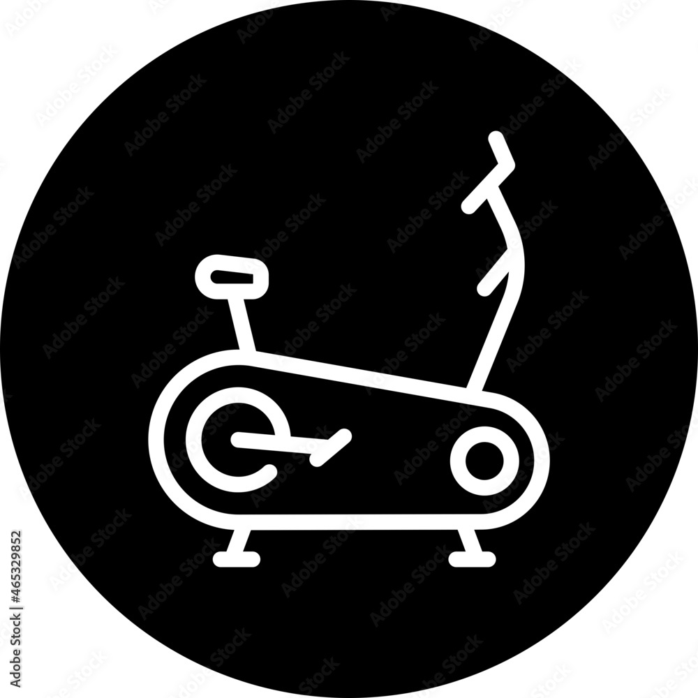 Stationary Bike glyph icon Stationary Bike glyph icon