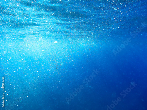 Blue Sea, underwater seen through a GoPro © diaghe