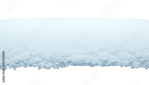 Snow pile of snowdrift isolated on white