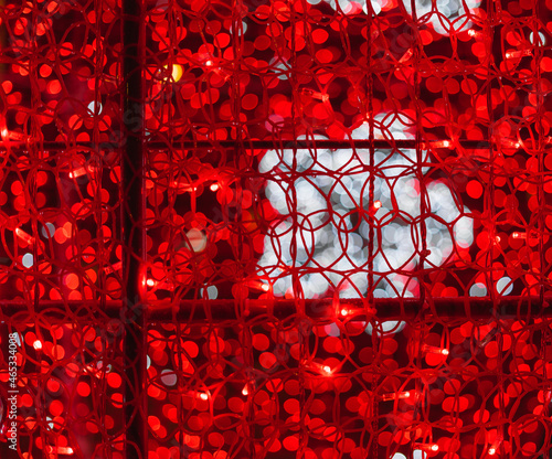 Christmas red light bokeh