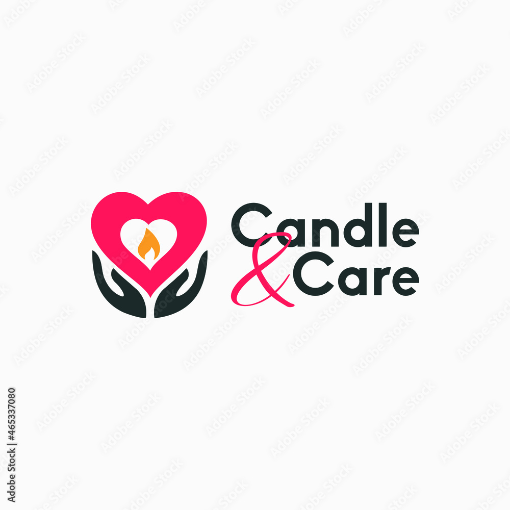 Hands with heart logo. Love, care, sharing, charity, medicine symbol. Valentines day logotype. Abstract medical health logo. Foundation logotype.