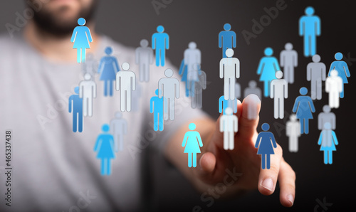 HR - Human resources management and recruitment concept