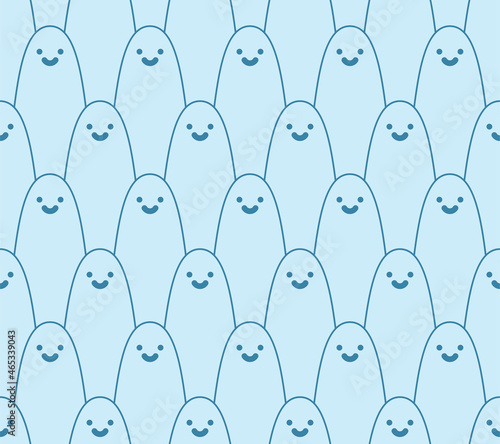Ghost pattern seamless for halloween party background. All Hallows Eve texture