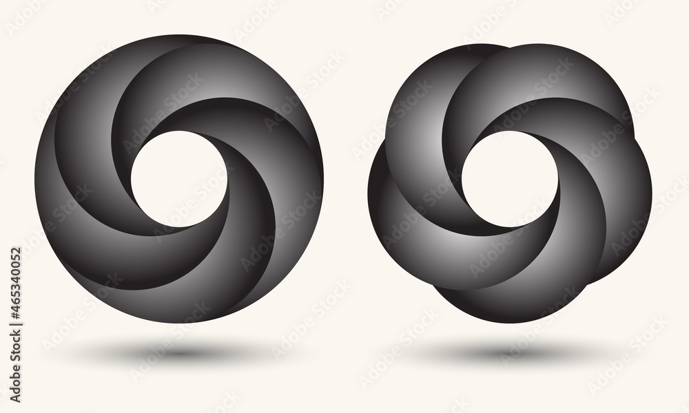 Abstract background with rotating elements. Rotating circle as dynamic icon or logo or badge. Abstract background with rotating elements. Rotating circle as dynamic icon or logo or badge.