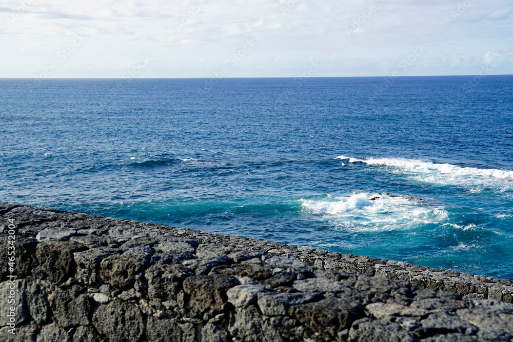 rough wild nord coast of sao miguel