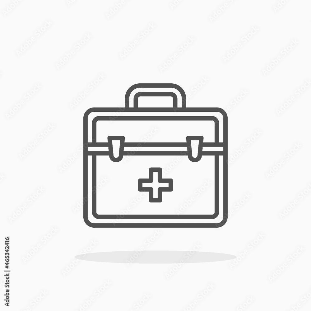 First Aid Kit icon. Editable Stroke and pixel perfect, outline style. Vector illustration. Enjoy this icon for your project. First Aid Kit icon. Editable Stroke and pixel perfect, outline style. Vector illustration. Enjoy this icon for your project.