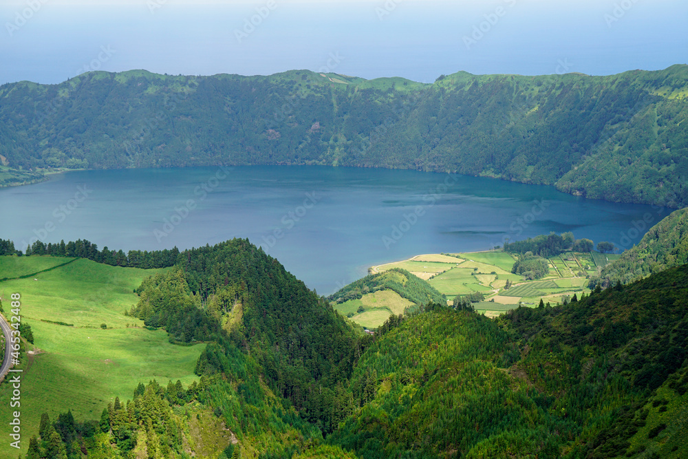 green nature on the beautiful azores islands