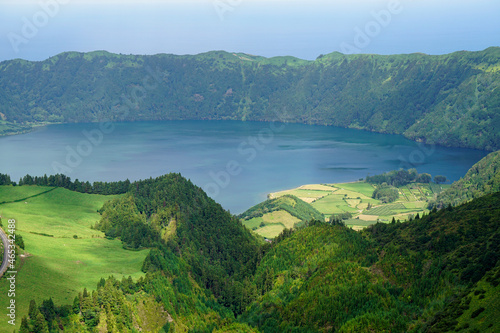 green nature on the beautiful azores islands