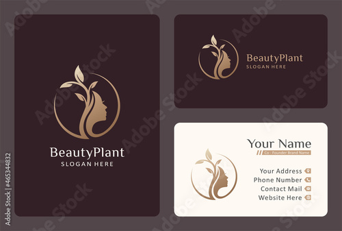 natural beautiful hair growth logo, hair nutrition symbol.