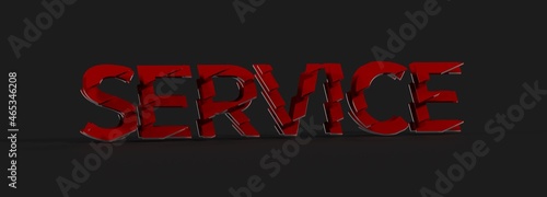 serivce word  in 3d modern