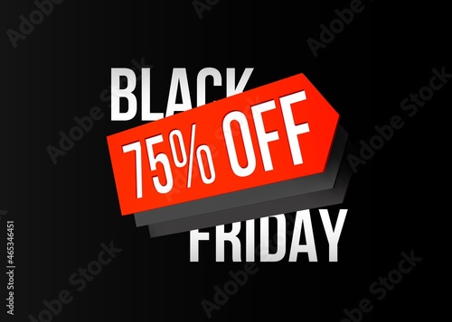 Black Friday discount poster with sale price tag