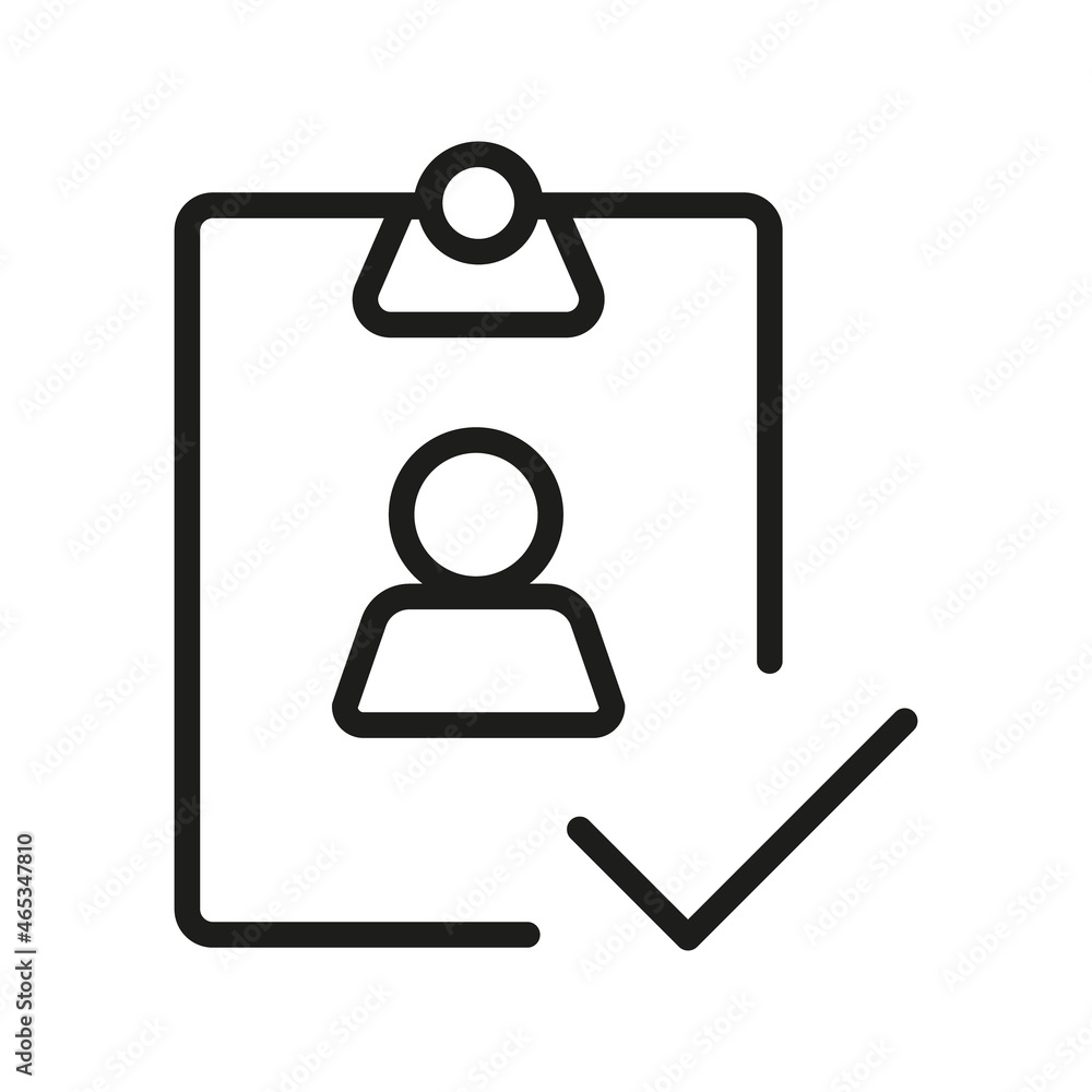 Clipboard line icon in trendy style. Stroke vector pictogram isolated on a white background. Clipboard line icon in trendy style. Stroke vector pictogram isolated on a white background.