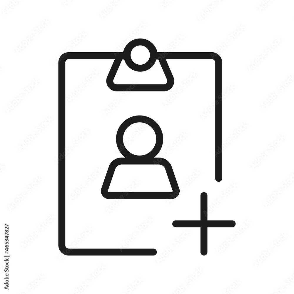 Clipboard line icon in trendy style. Stroke vector pictogram isolated on a white background. Clipboard line icon in trendy style. Stroke vector pictogram isolated on a white background.