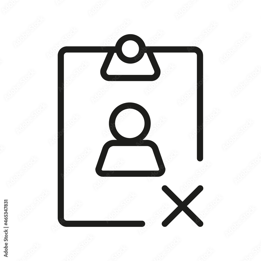 Clipboard line icon in trendy style. Stroke vector pictogram isolated on a white background.