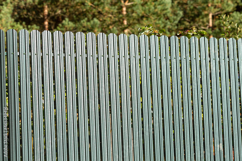 Fence made of modern metal picket fence