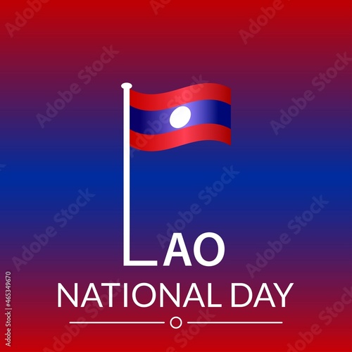 Laos National Day. suitable for cards, posters, banners