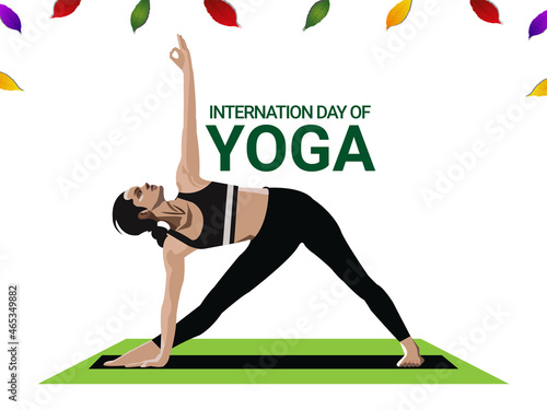 Creative illustration of international yoga day background