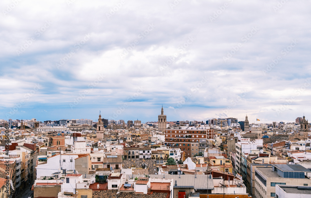 Skyline Valencia vista del Miguelete en valencia ciudad