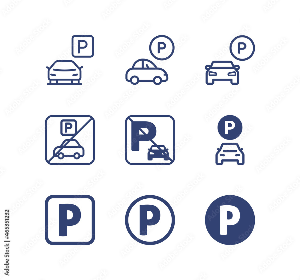 Car parking vector icon. Parking sign Car parking vector icon. Parking sign